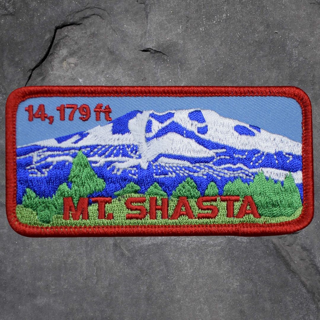 Mount Shasta Patch Set - Cascade Range, Trinity, California, Siskiyou (Iron On)