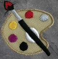 Artist Paint Palette Patch - Embroidered Applique Fine Arts Painting Badge (Iron On)