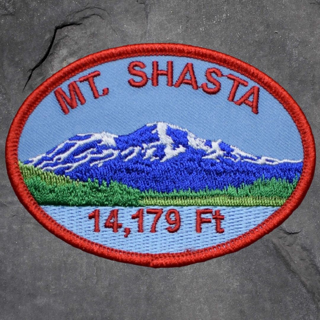 Mount Shasta Patch Set - Cascade Range, Trinity, California, Siskiyou (Iron On)