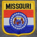 Missouri Patch - Jefferson City, St. Louis, Kansas City, Springfield, Flag (Iron On)