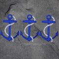 Anchor Patch Set - 3 Pack, Blue, Navy, Sailing, Applique (Iron On)
