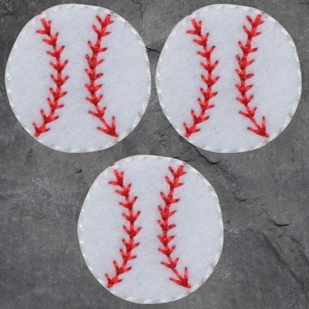 Baseball Patch Set - 3 Pack, Sports, Ball Game, Applique (Iron On)