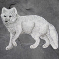 Arctic Fox Patch - Embroidered Applique Snow Fox, Animal Badge (Iron On)
