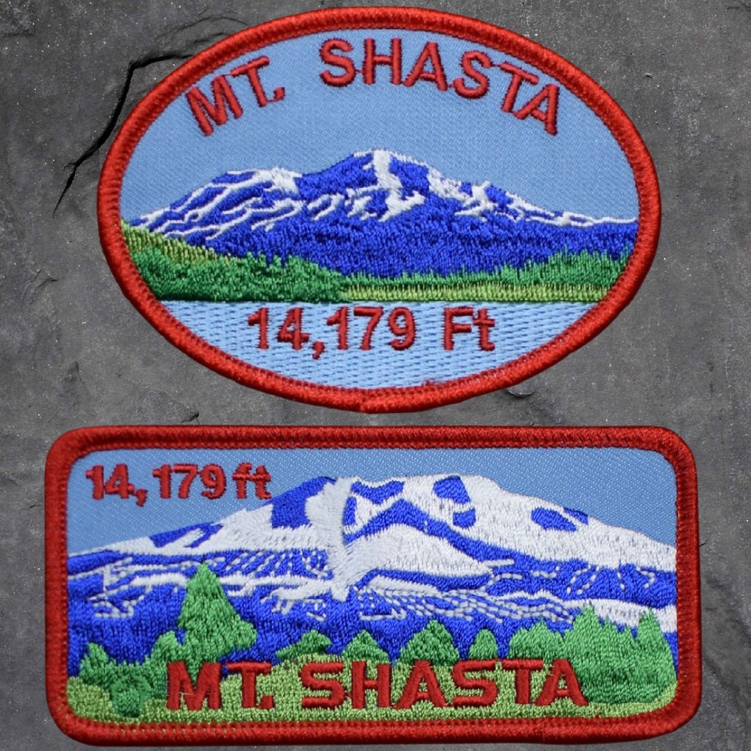 Mount Shasta Patch Set - Cascade Range, Trinity, California, Siskiyou (Iron On)