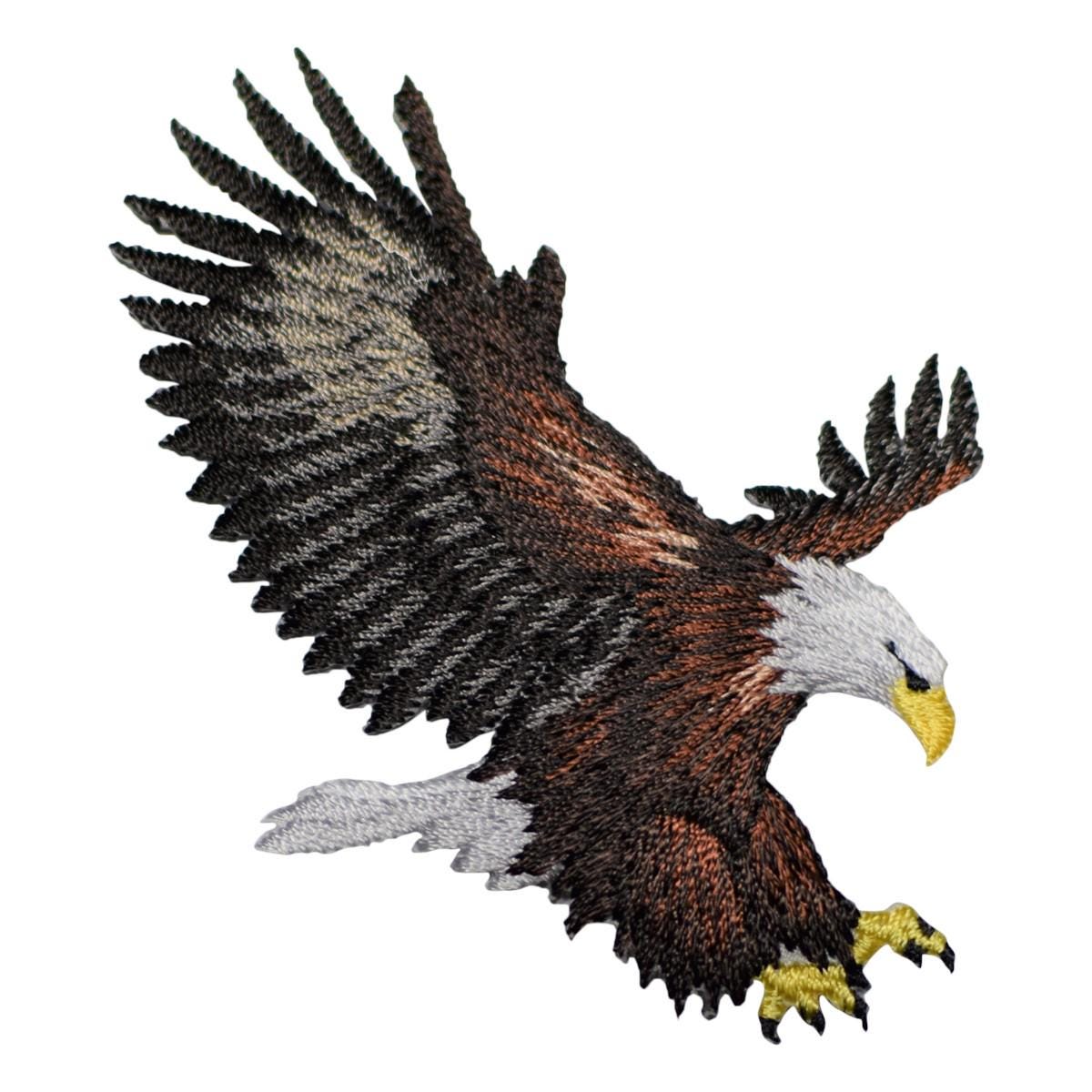 Bald Eagle Patch - Embroidered Applique American Bird Badge (Iron On)