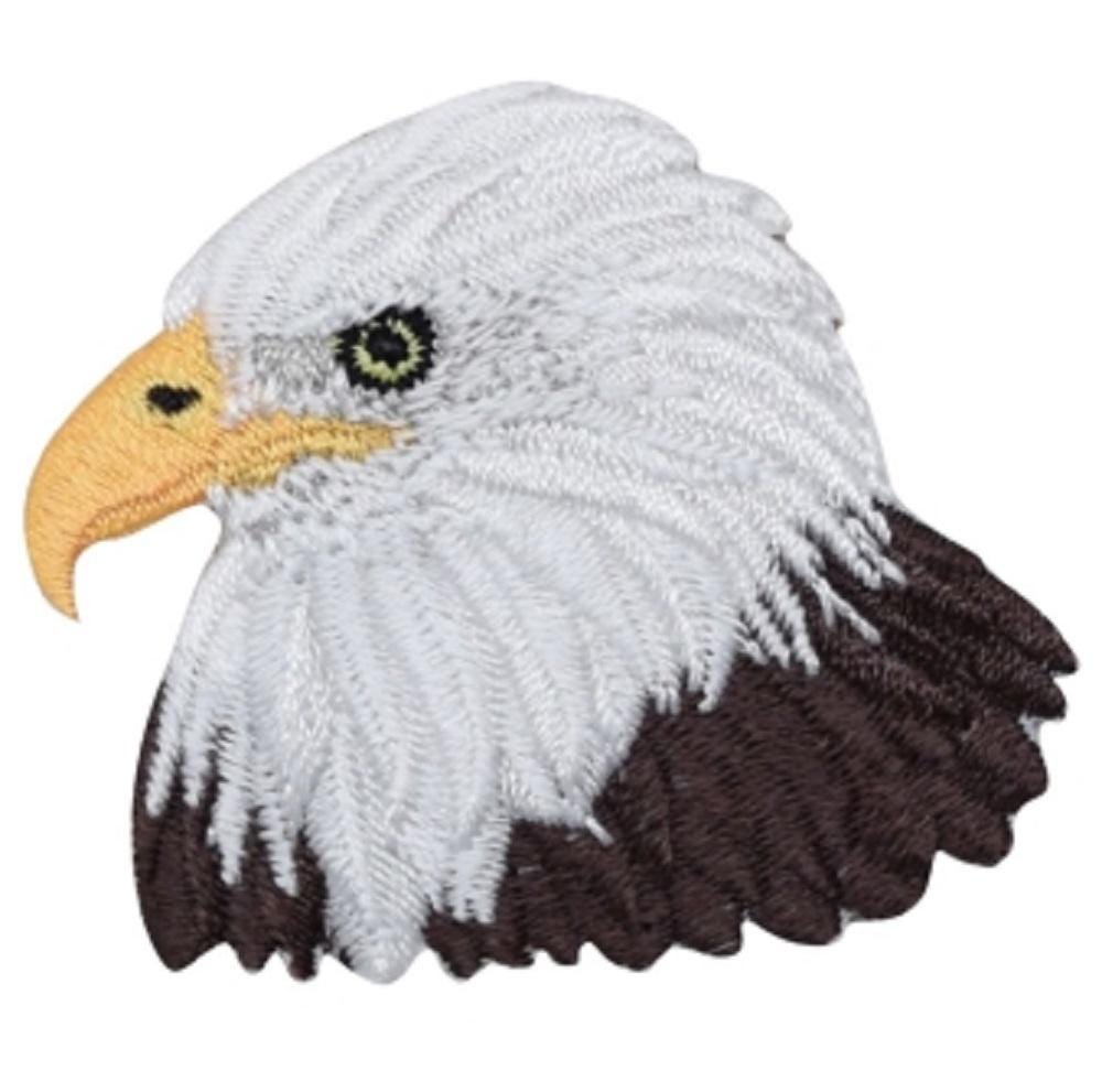 Bald Eagle Head Patch - Embroidered Applique American Bird Badge (Iron On)