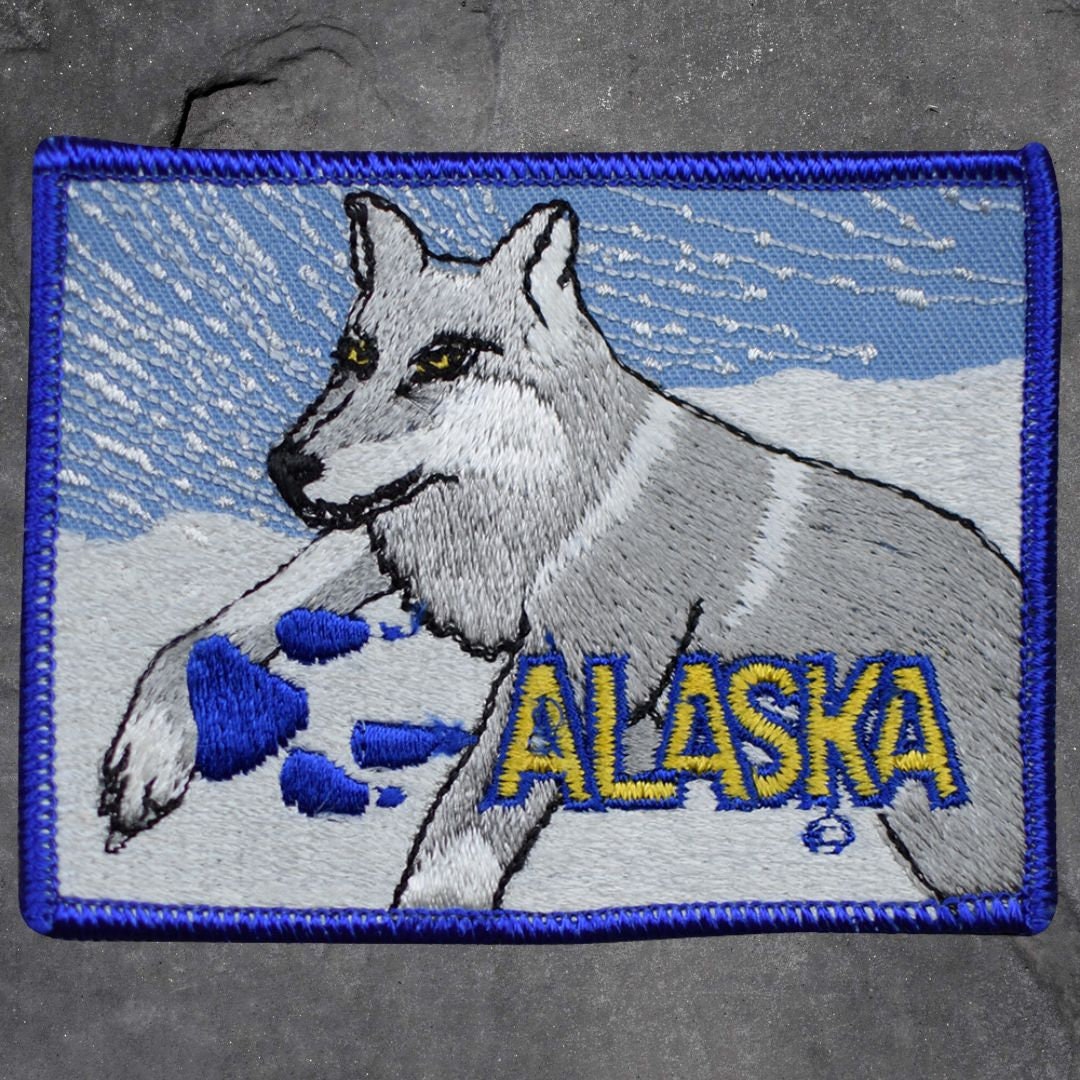 Alaska Patch Set - Husky, AK Badge, Sled Dog, Wolf, Anchorage, Iditarod(Iron On)