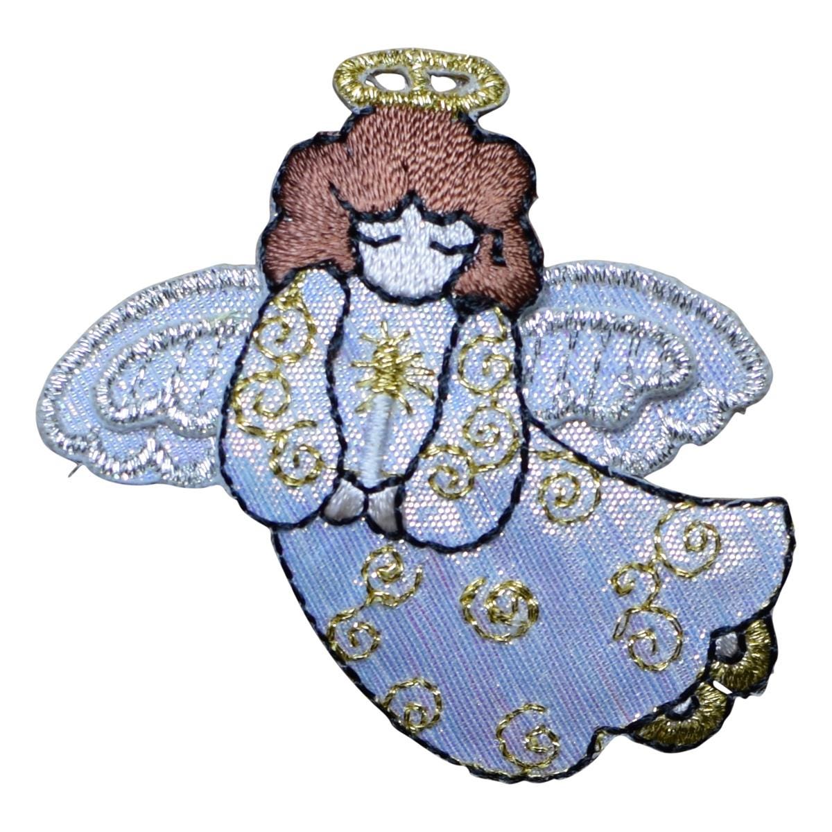 Angel Patch - Embroidered Religion, Faith, Halo, Wings Badge (Iron On)