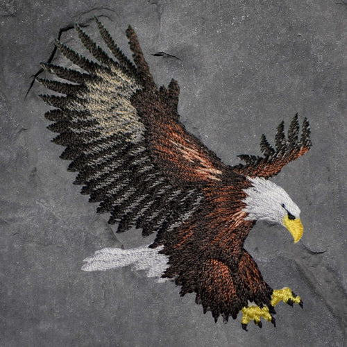Bald Eagle Patch Set: Embroidered Iron-On Badges