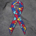 Autism Ribbon Patch - Embroidered Applique Autism Awareness Badge (Iron On)