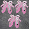 Ballet Dance Slippers Patch Set - 3 Pack, Shoes, Jewel, Applique (Iron On)