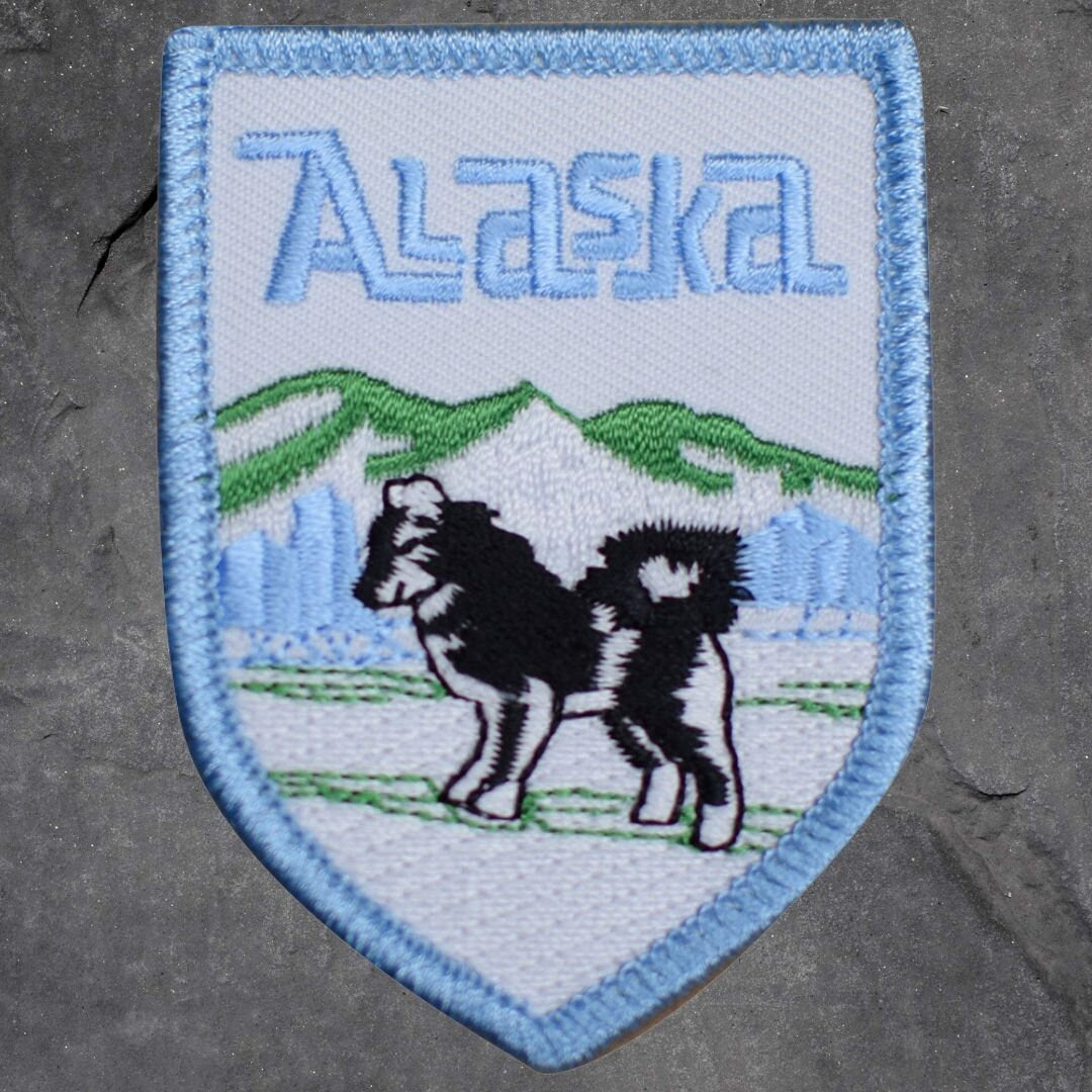 Alaska Patch Set - Husky, AK Badge, Sled Dog, Wolf, Anchorage, Iditarod(Iron On)
