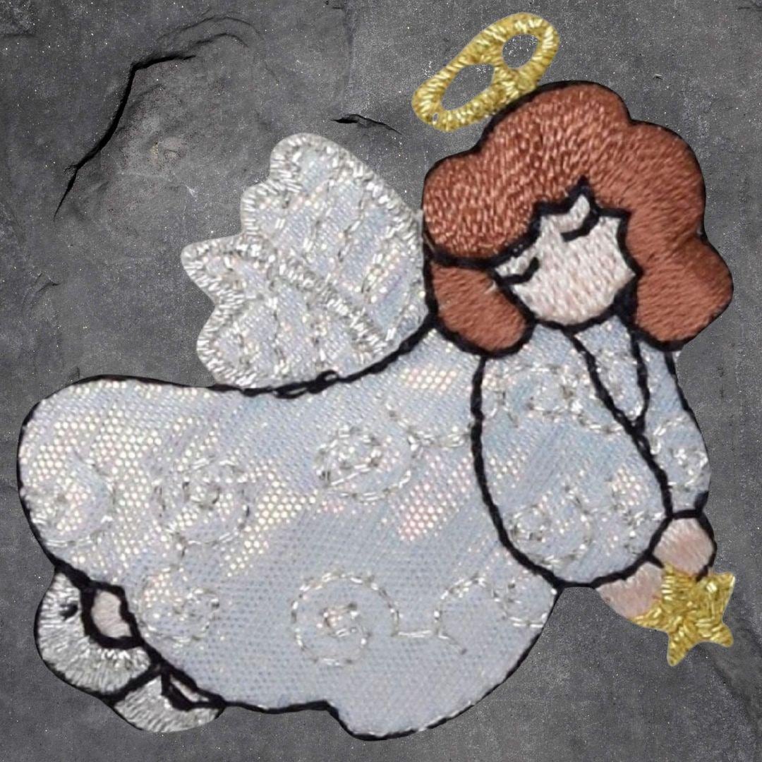 Angel Patch - Embroidered Religious Badge (Iron On)