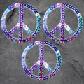 Peace Sign Patch Set - Multicolor, Sequin, 3 Pack, World Peace, Applique (Iron On)